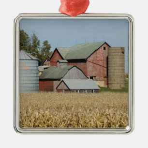 Ornement Métallique États-Unis, IOWA, Froelich : Vieille ferme