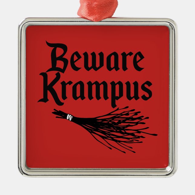 ORNEMENT MÉTALLIQUE FAIRE ATTENDRE KRAMPUS (Devant)