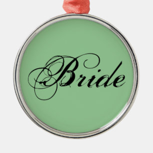 Ornement Métallique Fancy Bride On Sage