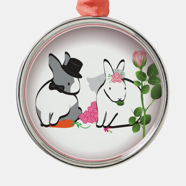 ORNEMENT MÉTALLIQUE FÉLICITATIONS DE MARIAGE ! (Devant)