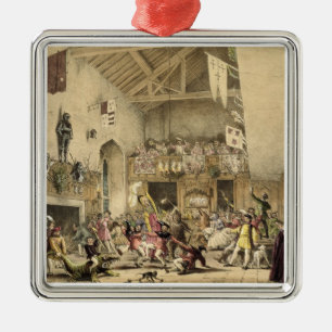 Ornement Métallique Festivités de douzième nuit dans le grand hall,