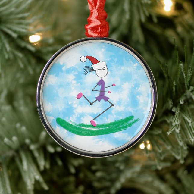 Ornement Métallique Fête de Noël Lady Runner © Runner (Arbre)