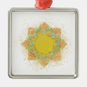 Ornement Métallique Fleur Ethereal Lotus