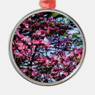 Ornement Métallique Fleurs roses élégantes florales floraison Dogwood 