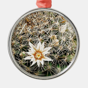 Ornement Métallique Fleurs sur un cactus