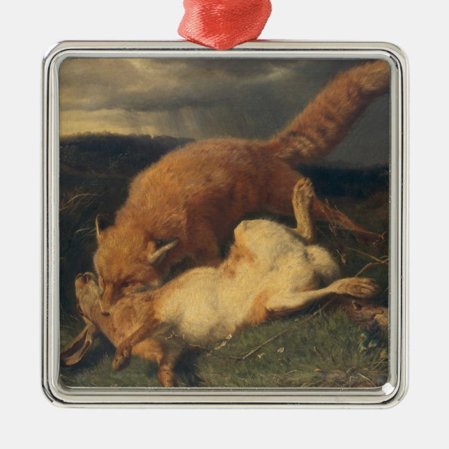 Ornement Métallique Fox et lièvres, 1866 (Devant)