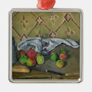 Ornement Métallique Fruit de Paul Cezanne  , serviette et cruche de