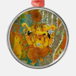 Ornement Métallique Ganesha orange