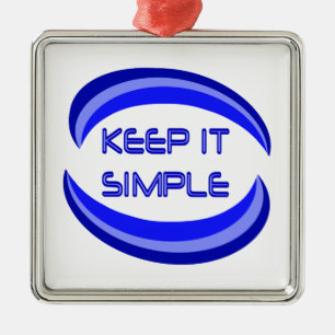 Ornement Métallique Gardez-le simple Citation de Slogan Récupération e