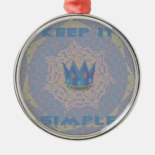 Ornement Métallique Gardez-le simple : Pastel Royal Clarity Motif Art