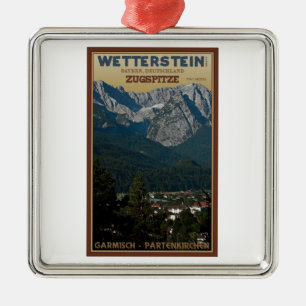 Ornement Métallique Garmisch - Zugspitze au-dessus de ville