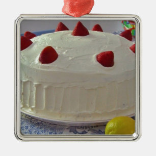 Ornement Métallique Gâteau de fraise