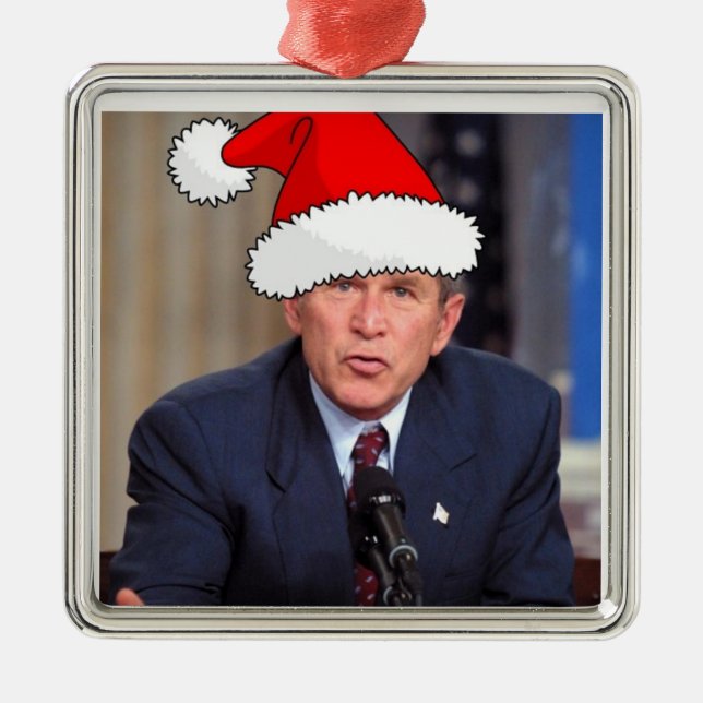 Ornement Métallique George Bush/Noël (Devant)