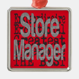 Ornement Métallique Gestionnaire de magasin Extraordinaire