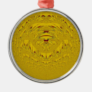 Ornement Métallique Golden Lion Head Art