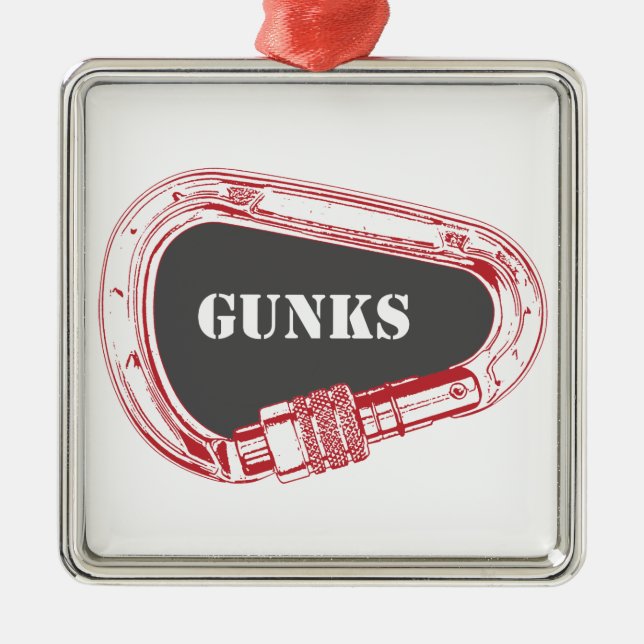 Ornement Métallique Gunks Escalade carabiner (Devant)