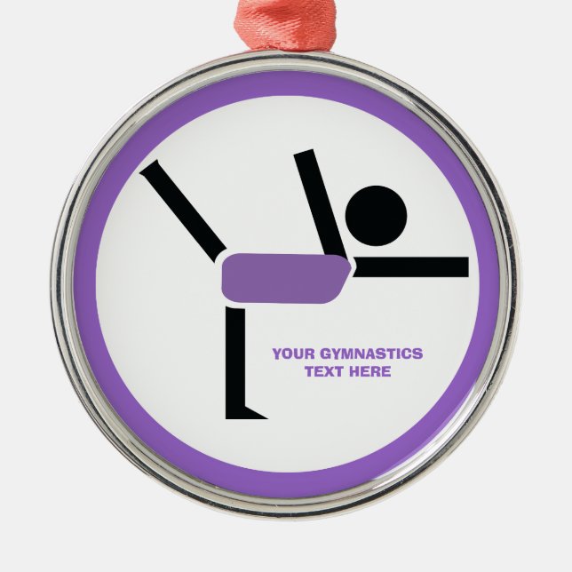 Ornement Métallique Gymnastique cadeaux, gymnastique artiste sur mesur (Devant)