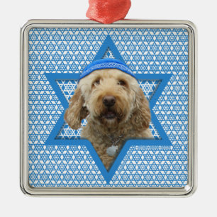 Ornement Métallique Hanoukka Star of David - GoldenDoodle