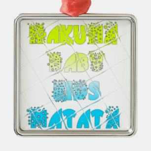 Ornement Métallique Happy Colors Hakuna Matata Hakunamatata