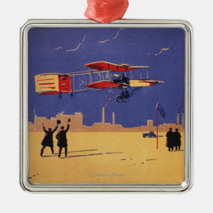 Ornement Métallique Henry Farman vole chez Issy-les-Moulineaux