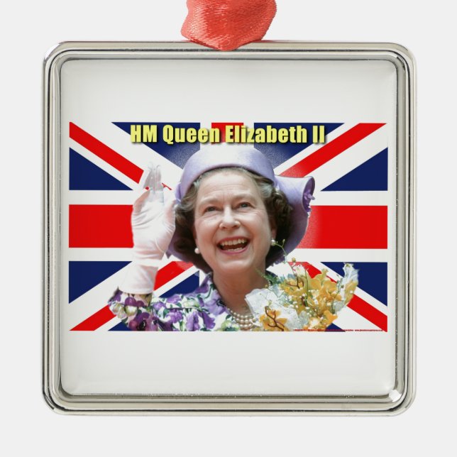 Ornement Métallique HM Queen Elizabeth II (Devant)