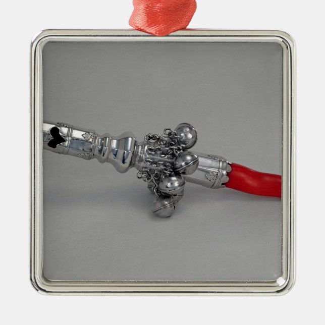 Ornement Métallique Hochet de bébé, période coloniale, c.1770 (Devant)