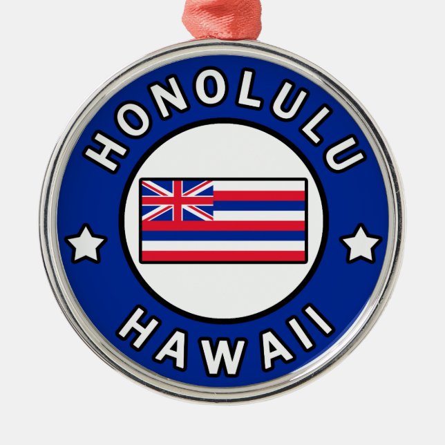 Ornement Métallique Honolulu Hawaii (Devant)