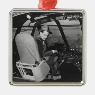 Ornement Métallique Howard Hughes dans l'avion en bois d'oie