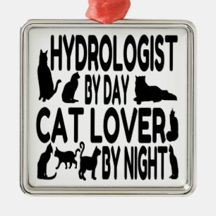 Ornement Métallique Hydrologue Amoureux des chats