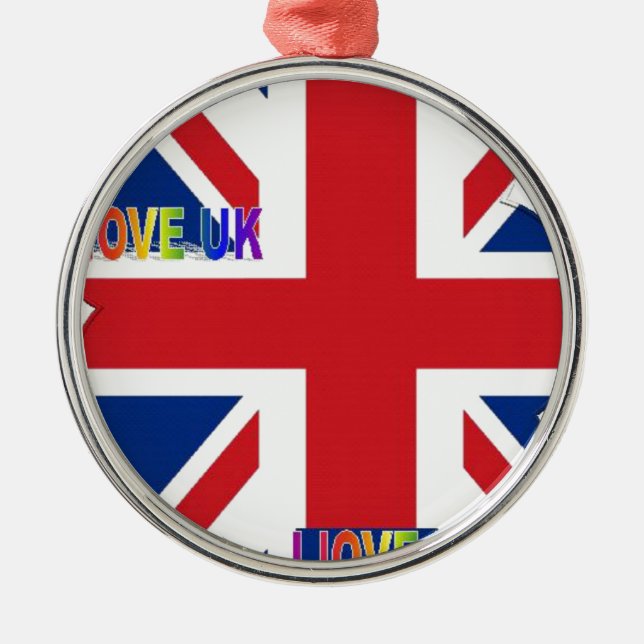 Ornement Métallique I Love UK Art Print (Devant)