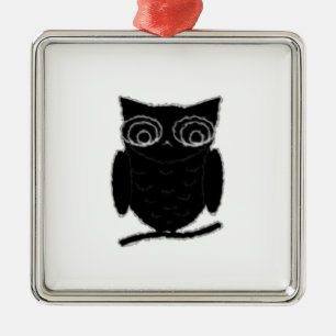 Ornement Métallique Inkblot Owl