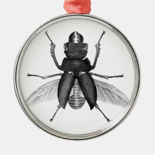 Ornement Métallique Insecte déplaisant de scarabée avec les mâchoir