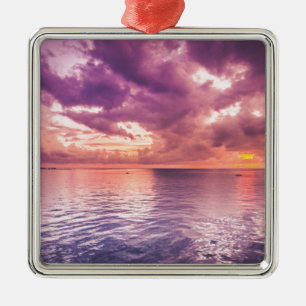 Ornement Métallique Inspiration du coucher de soleil sur l'océan