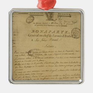 Ornement Métallique Instructions aux soldats publiés par napoléon