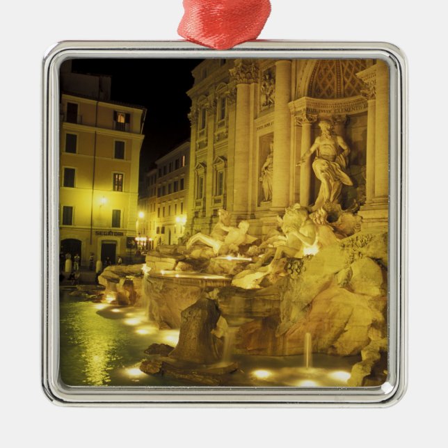 Ornement Métallique Italie, Rome. Fontaine de Trevi la nuit. (Devant)