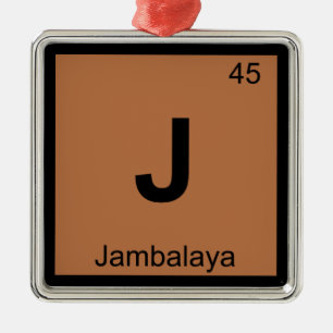 Ornement Métallique J - Jambalaya Chemistry Periodic Table Symbol
