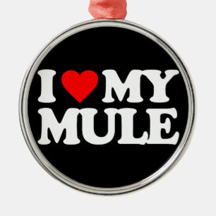 ORNEMENT MÉTALLIQUE J'AIME MA MULE