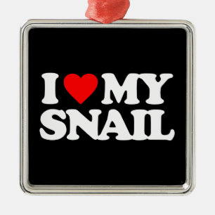 ORNEMENT MÉTALLIQUE J'AIME MON ESCARGOT