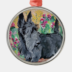 Ornement Métallique Jardin de Terrier d'écossais
