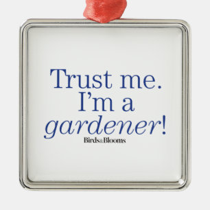 Ornement Métallique Je suis un jardinier