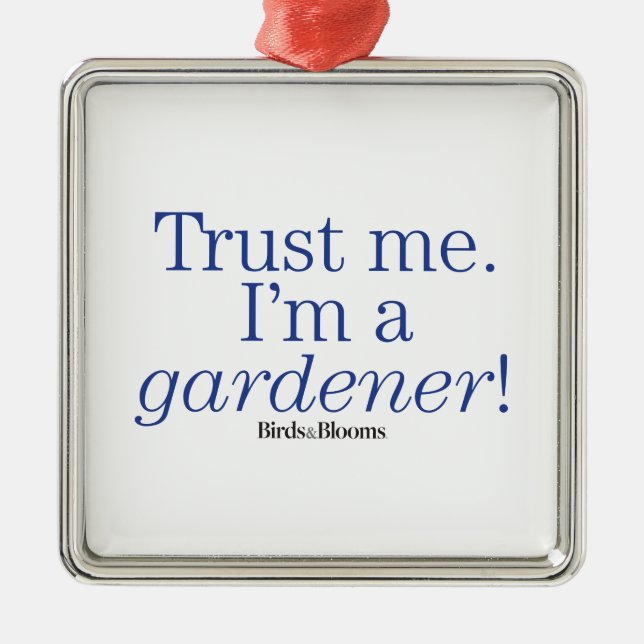 Ornement Métallique Je suis un jardinier (Devant)