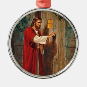 Ornement Métallique Jésus frappe sur la porte