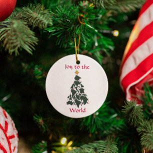 Ornement Métallique Joie à l'ornement de Noël mondial