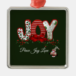 Ornement Métallique Joie de Noël