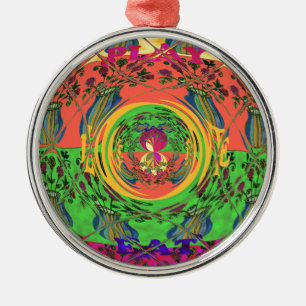 Ornement Métallique Jolie et belle florale Motif Art Imprimer Design