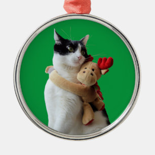 Ornement Métallique Jouet de Noël blanc et noir