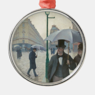 Ornement Métallique Jour de la pluie dans Paris Street