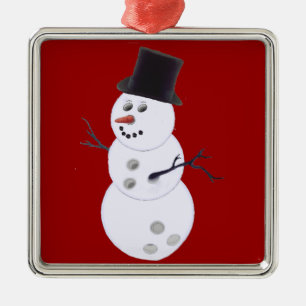 Ornement Métallique Joyeux Bowlidays Bonhomme de neige