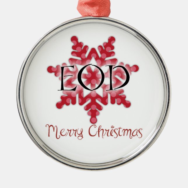 Ornement Métallique Joyeux Noël d'EOD (Devant)