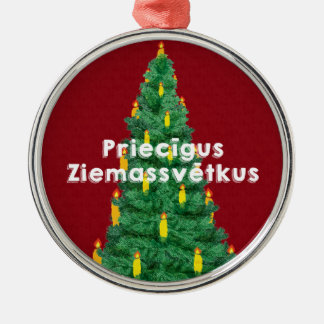 Ornement Métallique Joyeux Noël III Priecīgus Ziemassvētkus